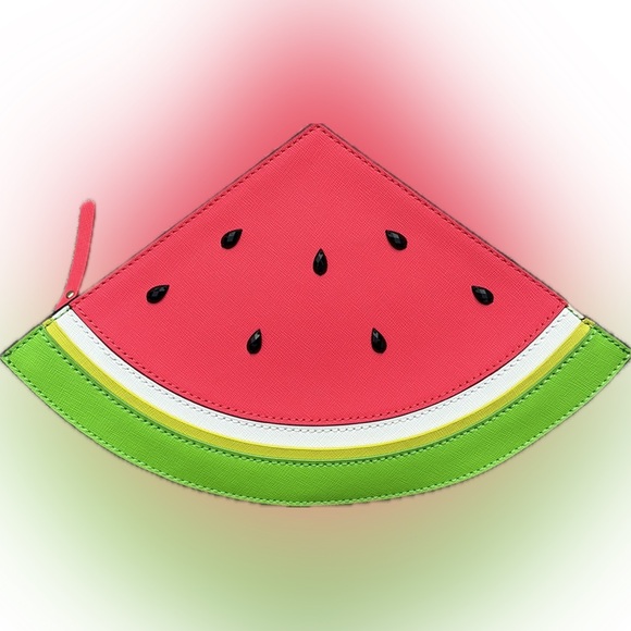 Kate Spade New York Make a Splash watermelon clutch NWOT - Picture 3 of 16